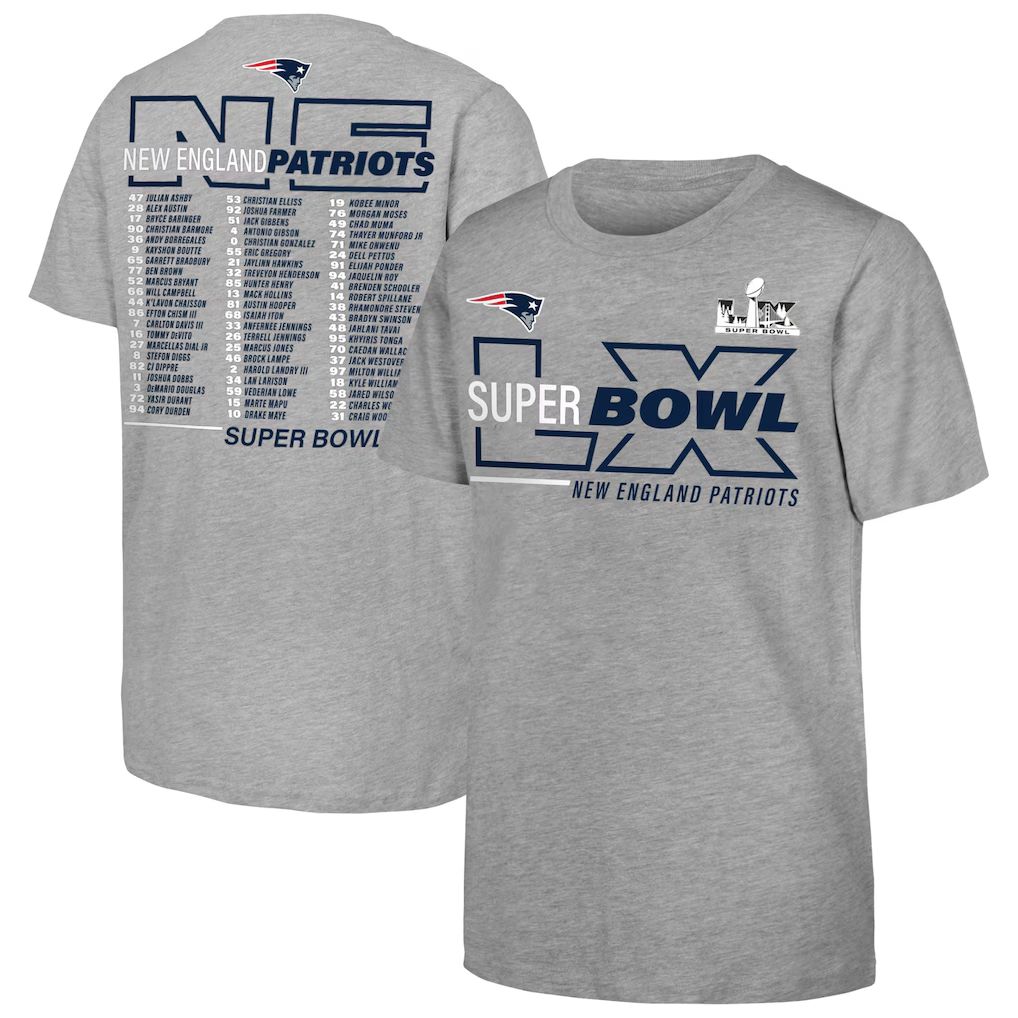 Men 2026 NFL New England Patriots T-shirt grey 09